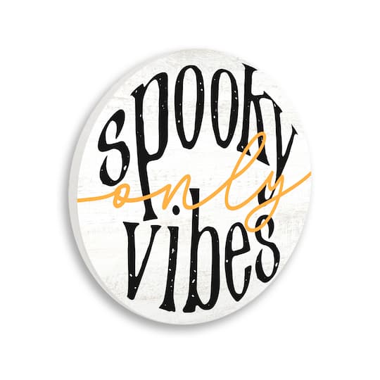 Stupell Industries Spooky Vibes Only Phrase Wall Plaque Art